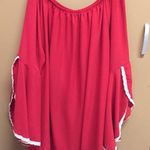 Honeyme Red Off The Shoulder Shirt Photo 1