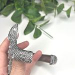 Sparkling Crystal Snake Coil Bracelet Bangle Cuff Rhinestone Statement Silver Photo 2