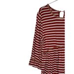 JODIFL  Women's Dress Flowy Ruffle Midi Striped Long Bell Sleeve‎ Stretch Medium Photo 2