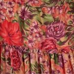 Boston Proper Women's Floral Tiered Ruffle Mini Skirt Pink Size 8 Boho Fairy Photo 7