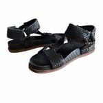 Kelsi Dagger  Brooklyn Spark Black Woven Leather Sandals Photo 4