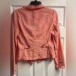 Anthropologie Coral Linen/Cotton Blend Jacket Size 2 Photo 3