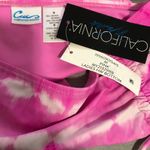 California Waves Juniors Bikini Swim Bottom Hi Waist Pink Tie Dye Jr M Side Ties Photo 3