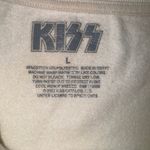KISS Band Graphic Sweatshirt Large Cream Crew Neck Long Sleeve Women's Top Photo 3