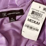 INC International Concepts Medium Top Sweetheart Neckline Long Sleeve Ruched New Purple Photo 6