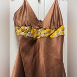 Julie Brown Y2K Chocolate Brown Silk Babydoll Top Size 8 Photo 2