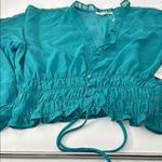 Lily Star  Teal Blouse with Ruffle Details Photo 12