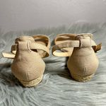 J.Crew  Marina Mini-Wedge Cross Straps Espadrilles Cream Sandals Size 5 1/2 Photo 6