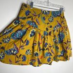 Maeve Anthropologie Fruit Print Orange Mini Boho Tiered Smock Skirt Large Photo 2