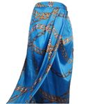 ZARA Blogger Favorite Chain Print Satin Pareo Wrap Midi Skirt XL Photo 3