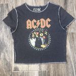 AC/DC Charcoal Grey Graphic Rock Band Baby Tee T Shirt Vintage American Tour #88 Gray Size undefined Photo 10