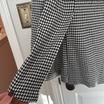 Vintage houndstooth midi skirt Black Size 16 Photo 9