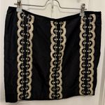 Tracy Reese  Women’s Black 100% Silk Embellished Beaded Rhinestone Mini Skirt Photo 0