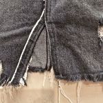 Free People {26}  We The Free Distressed Black Denim Mini Skirt Photo 6