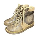 Dr. Martens 2B25 2 Tone Brown Varsity Stripe Leather Combat Boots UK 4 Womens 6 Photo 0