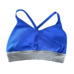 Aerie Offline by Sz XL Blue & Stripe Ribbed Scoop Sports Bra Stretch Padded Photo 0