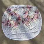 Vintage 80s Whimsy Sheer Floral Swiss Dot Wrap Front Dress White Size M Photo 8