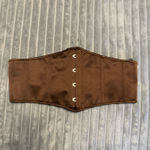 Halloween Sleek Brown Belt Pirate Corset Size 16 Photo 5