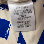 Pink Owl  Women’s Ivory & Blue Size Medium Dress Sleeveless Fit‎ & Flare Photo 7