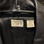 Loft Vintage Ann Taylor Classic Black Leather Jacket size Large Photo 1