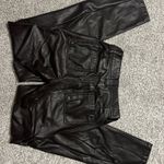 American Eagle Dark Brown Faux Leather Stretch Straight Leg Cargo Pants - 000R Photo 5