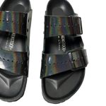Birkenstock  x rick owens black leather iridescent holographic arizona sandals Photo 2