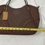 Canyon Sky Southwestern Style handbag faux leather with turquoise & silver studs Brown Photo 10