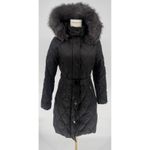 Michael Kors New! Black Quilted Down Faux Fur Long Puffer Coat Black Sz XS $360 Photo 3
