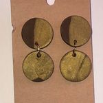 Elegant Bronze Shimmer and Brown Earrings Gold Photo 1