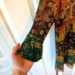 Rain & Rainbow Women’s Multi Ethnic Motifs Printed Bell Sleeves Kurta Size M Blue Size M Photo 4