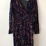 Julia Jordan  Long Sleeve Velvet Sequin Dress Black Multi 2 Photo 0
