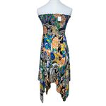 Eien USA Strapless Boho Handkerchief Hem Dress 2XL Multicolor NWT Made in USA Size XXL Photo 7