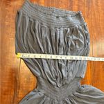 Elan  off the shoulder grey cropped wide leg boho jumpsuit romper size medium Photo 13