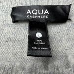 AQUA Cashmere Womens LG Embroidered Star Sweater Gray Distressed Hem Celestial Photo 8