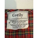 Vintage Cecily Green Wool Blend Plaid Trim Cardigan Jacket Holiday Christmas‎ S Photo 4