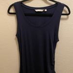 Athleta  Navy Blue Side Gather T-Shirt Dress Size Small (Tiny Flaw) Photo 2