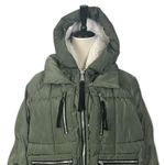 Avec Les Filles  Winter Coat Puffer Zip Pockets Olive Green Women’s Size Medium Photo 6