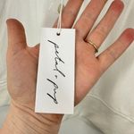 Petal and Pup Cream White Linen Blend Open Sided Crop Top Contemporary Size 4 NWT Photo 6