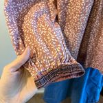 Faherty Aurora Floral Organic Cotton Boho Indie Long Sleeve Blouse Size Large Photo 8