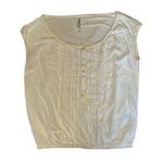 Aeropostale y2k white sequined button blouse Photo 0