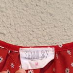 Sienna Sky  Red Puff Sleeve Smocked Blouse Photo 1