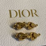 Christian Dior  vintage colored rhinestone gold tone earrings Photo 9