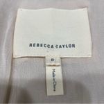 Rebecca Taylor ruffle trim light grey lamb skin leather bomber jacket blazer 8 Photo 8