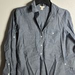 J.Crew ‎ Women Chambray Denim Blouse Tunic Size XXS Photo 2
