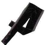 Johnny Was NWT Blair Legging in Black Stretch Velvet Embroidered Skinny Pants S Photo 0