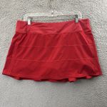 Lululemon  Pace Rival Skirt Skort Dark Red Athletic Tennis Golf Women's 12 Tall Photo 1