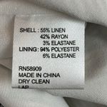 Antonio Melani Charli Striped Mini Dress Women 12 Linen One Shoulder Bow Party Photo 6