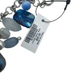 Chico's Louisa Charm Bracelet Silver Tone Blue & Pearl Accents Magnetic Closure Photo 2