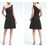 Banana Republic  Womens One Shoulder Ponte Fit and Flare Dress Size 6 Photo 1