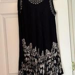 Shoreline  Black print with embroidery one size fits most dress or swim coverup Photo 0